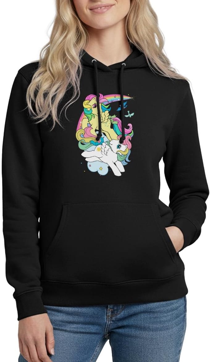 My Little Pony Retro Pony's Met Gekleurde Manen Hoodie Dames