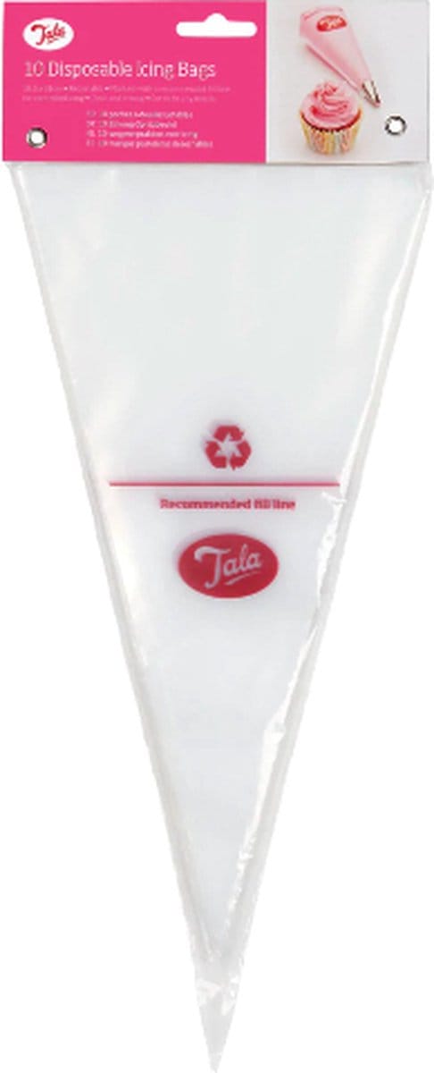 Wegwerp Spuitzakken voor Icing, Set van 10 Stuks, Transparant - Tala