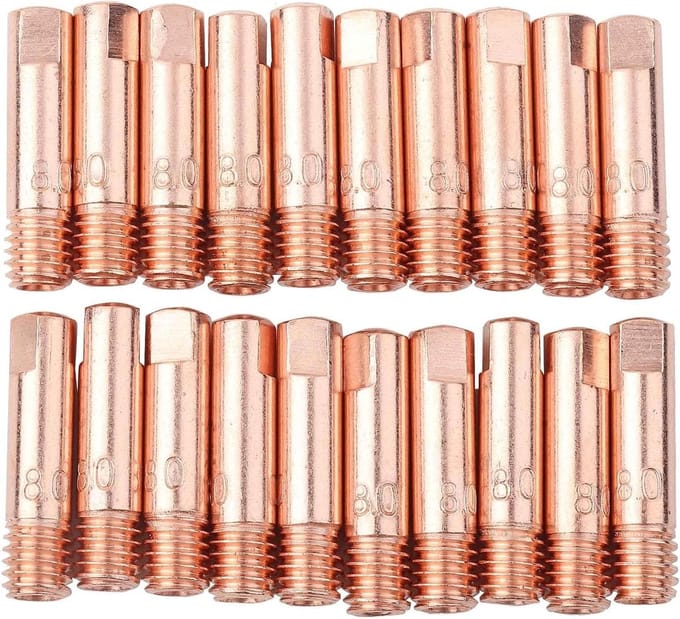 Laspunten Set - MIG Accessoires - Metaal Bewerken - Hoge Temperatuur Bestendig - 20 Stuks - Koper