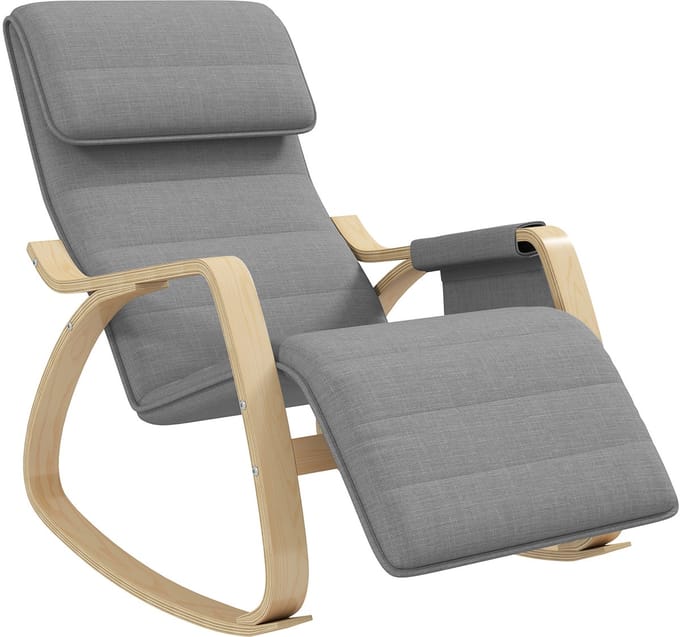 HOMCOM-Schommelstoel-Linnen-67x110x91cm-Grijs