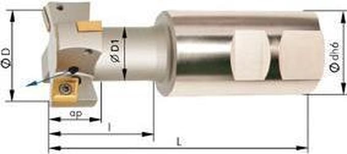 T-groeffrees met IKmet inwendige koeling Z 4 40mm