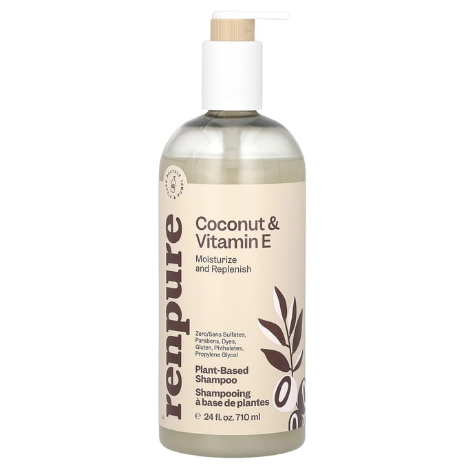 Renpure, Coconut & Vitamin E Shampoo, 24 fl oz (710 ml) white