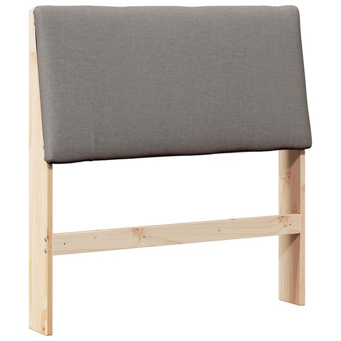 vidaXL Gestoffeerd hoofdbord Taupe 100 cm Massief grenenhout