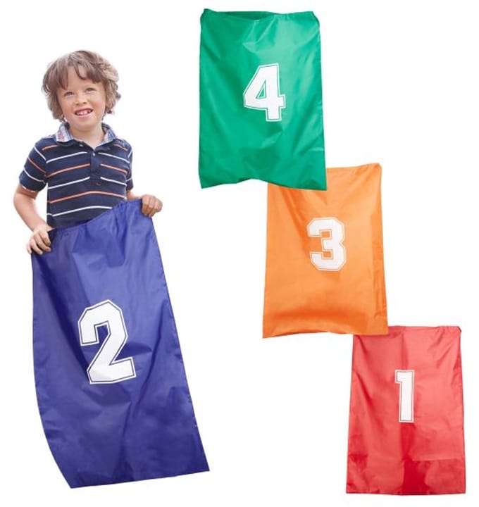 Doodadeals® Zakloopset van 4 – Springzakken Kinderfeestje – Polyester 73×53 cm – Multikleur