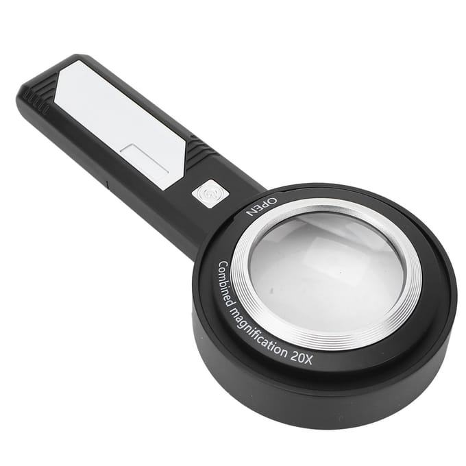 Leesloep Dubbele Lens Ergonomische Handgreep Zakloep met LED-licht om te lezen