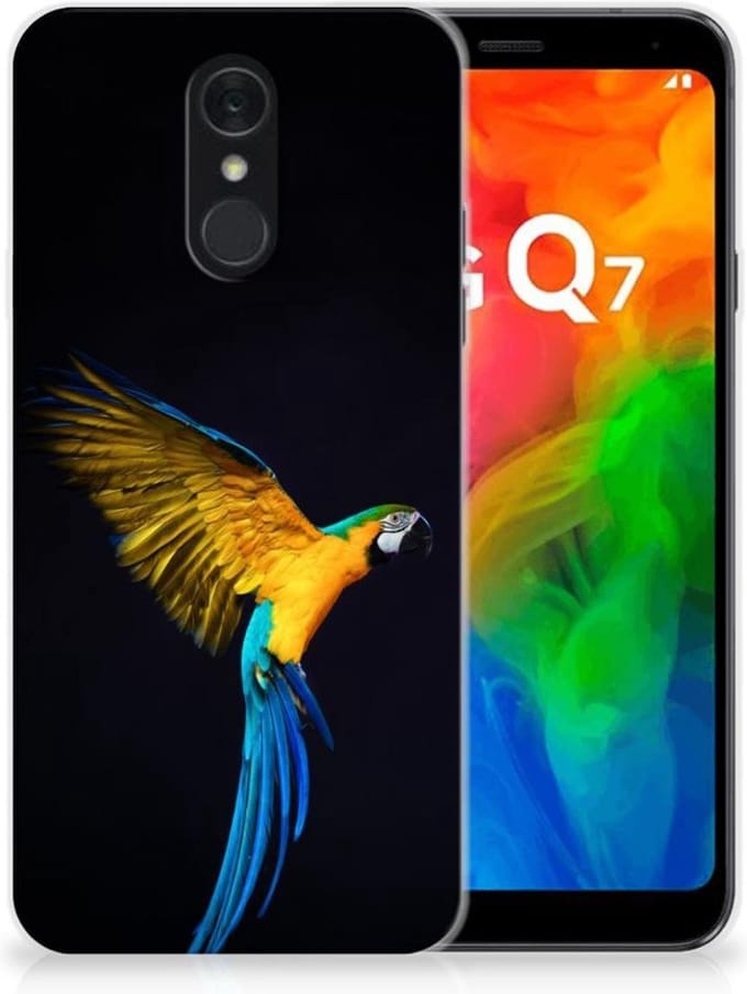 LG Q7 TPU Hoesje Papegaai