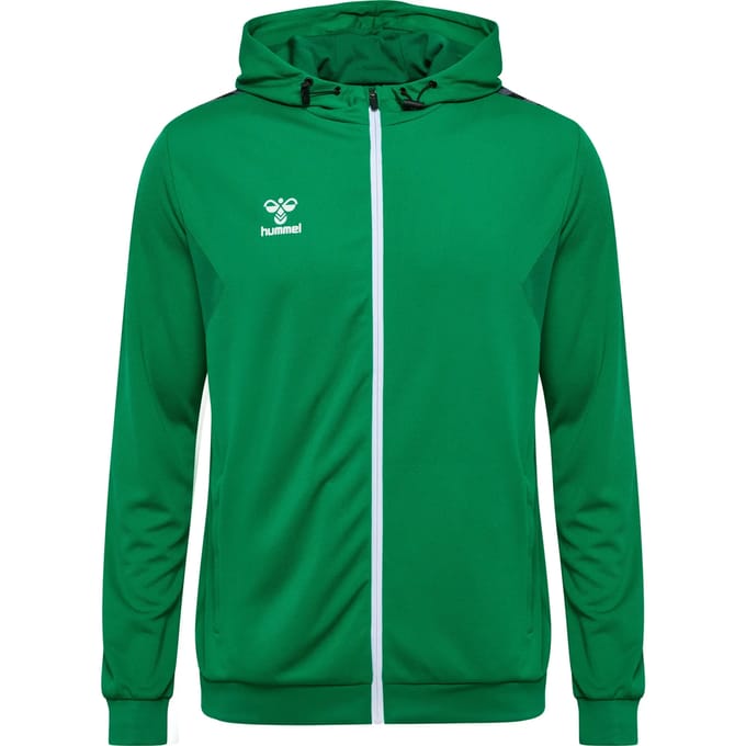Hooded polyester trainingsjack met rits Hummel Authentic