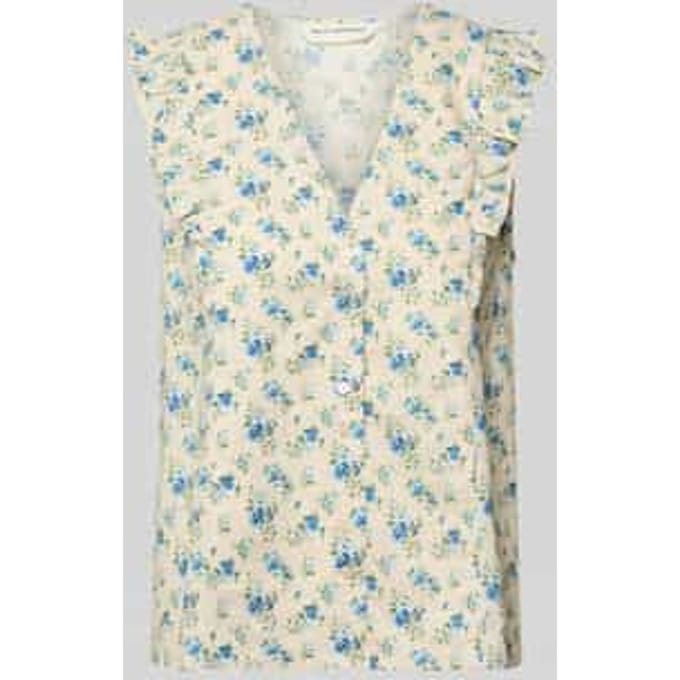 regular fit blouse van linnenmix model 'Solfried'