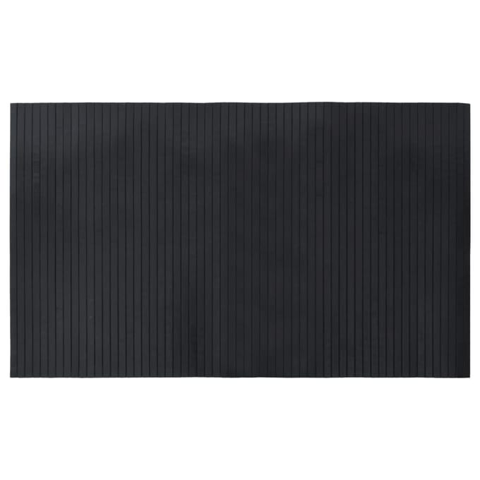 vidaXL - Vloerkleed - rechthoekig - 60x100 - cm - bamboe - zwart