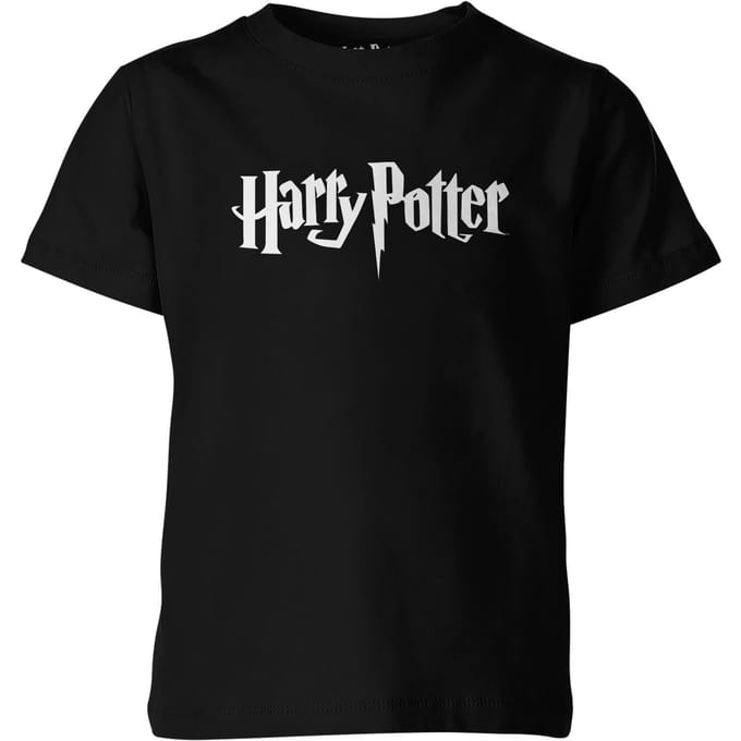 Harry Potter Logo Kinder T-shirt - Zwart - 122/128 (7-8 jaar)