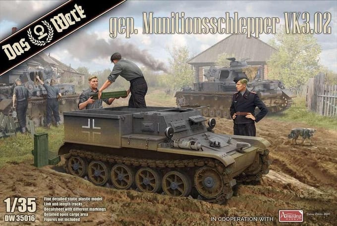 Das Werk Modelbouwpakket Militaire voertuigen - 35016 Gepanzerter Munitionsschlepper VK3.02 Plastic - 1:35 - Modelbouw