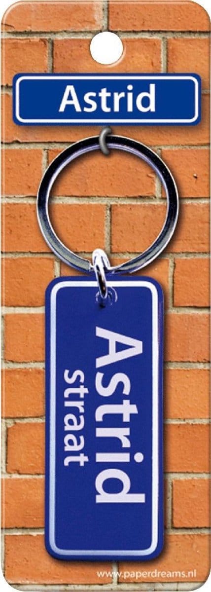 Paper Dreams Sleutelhanger Astrid Straat 9 X 3 Cm Staal Blauw