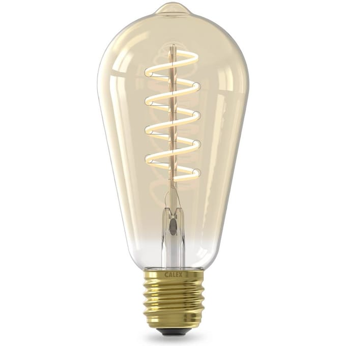 Calex Slimme LED Lamp - E27 - Wifi Verlichting - Filament - ST64 - Smart Lichtbron Goud - Dimbaar - Warm Wit licht - 7W