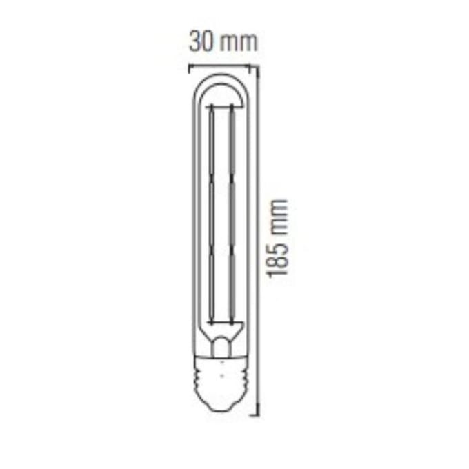 Ampoule LED à filament Vintage tube 6W (Eq. 48W) E27 2200K
