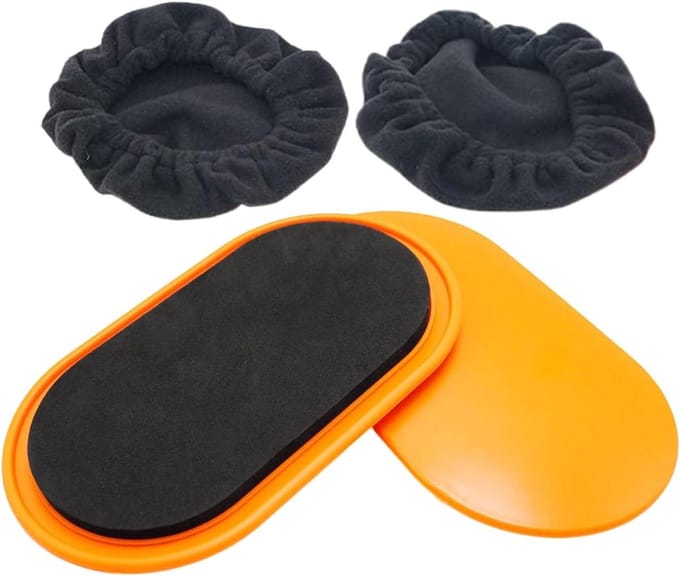 Core Sliders - Oefen Schijven - Core Training - Ovale Vorm Ontwerp - 23.5 x 13.5 cm - Zwart