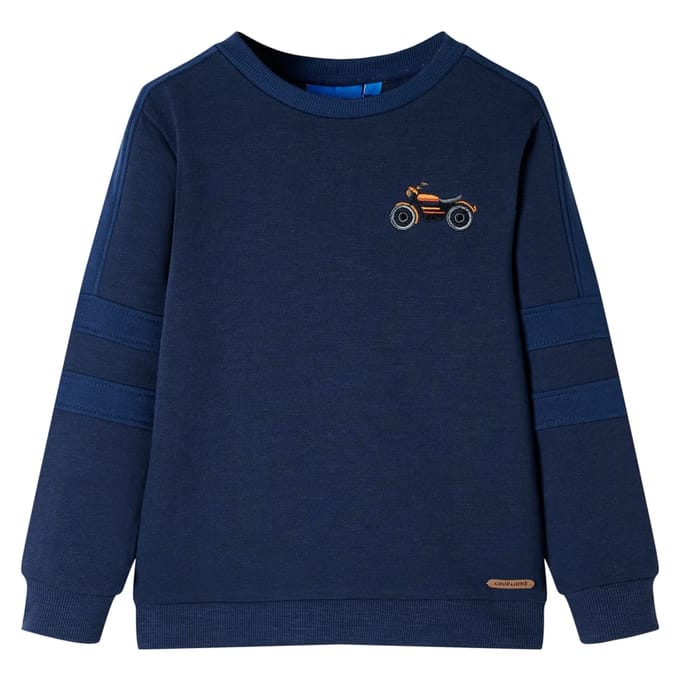 vidaXL Kindertrui 92 gemêleerd marineblauw