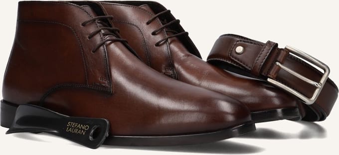 STEFANO LAURAN 92301 Veterschoenen - Heren - Cognac - Maat 43