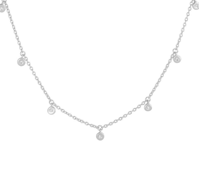 Zilver Gerhodineerde Collier zirkonia 1 1332700