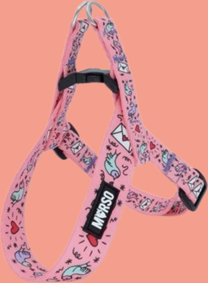 Morso - Mini Hondentuig Verstelbaar Gerecycled Sweet Tweet Roze