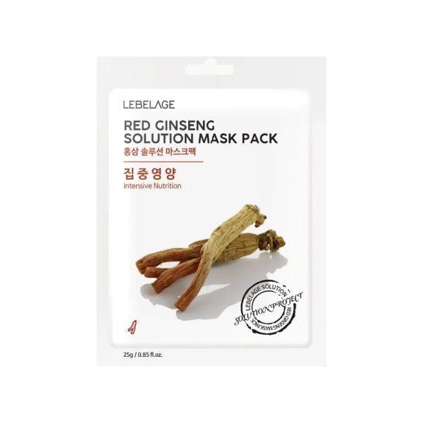 LEBELAGE Rode Ginseng Oplossing Masker Pak 1 Stuk white
