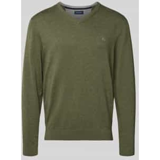 Gebreide pullover met V-hals