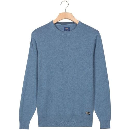 Baileys Trui Crew Neck Allover Fine Two-Tone Texture Mid Denim Blue / male