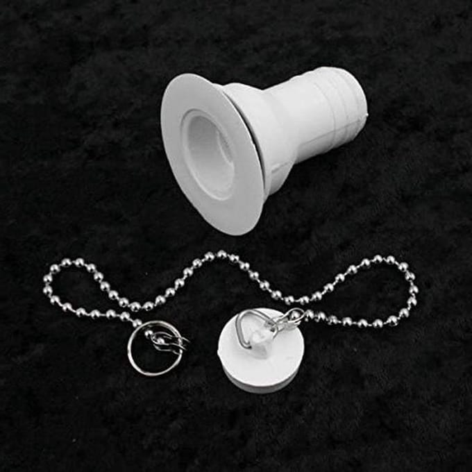 Afvoergarnituur Kunststof - Gootsteenuitloop Wastafel - Camper Afvoer - Rechte Slangaansluiting - 25 mm Diameter - Wit