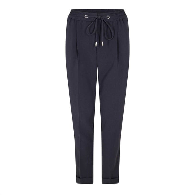 Boss Dames/Dames Tariyanah Broek met Rechte Pijpen (Donkerblauw)
