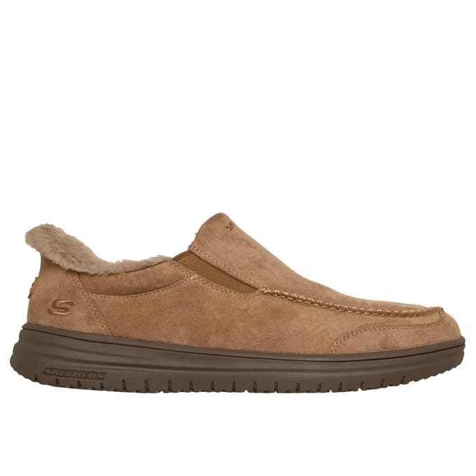 Skechers Murette Scofield Textiel Heren Tan Slippers