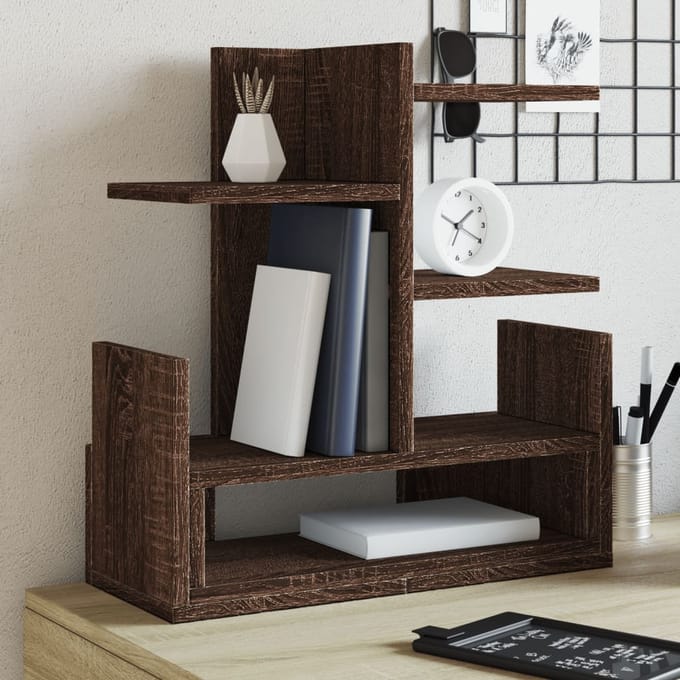 vidaXL - Bureau - organiser - 49x20x52,5 - cm - bewerkt - hout - bruin - eikenkleurig