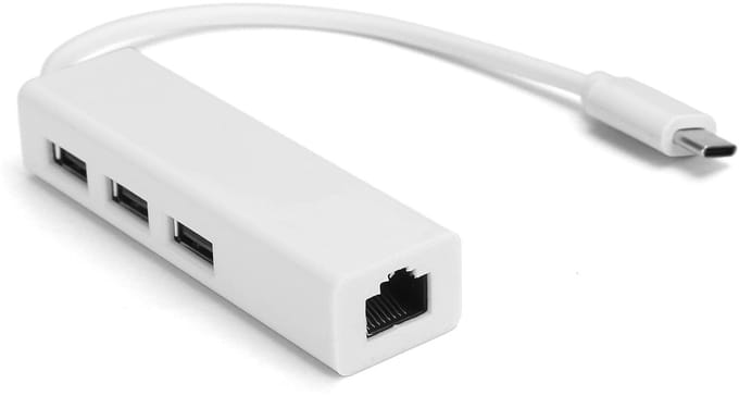 Store_9 - USB Naar Ethernet-adapter - Ethernet LAN-netwerkadapter - 3 USB 2.0-poorten - Wit - RJ45-netwerkadapter - Geschikt voor XP/7/8/OS X - Kle...