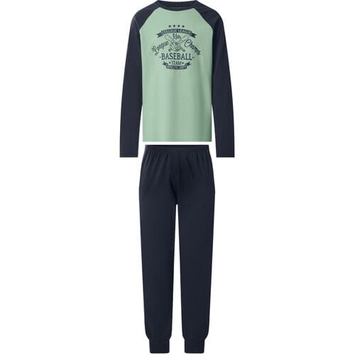 ESMARA KIDS Kinder pyjama (Groen/donkerblauw, 146/152)