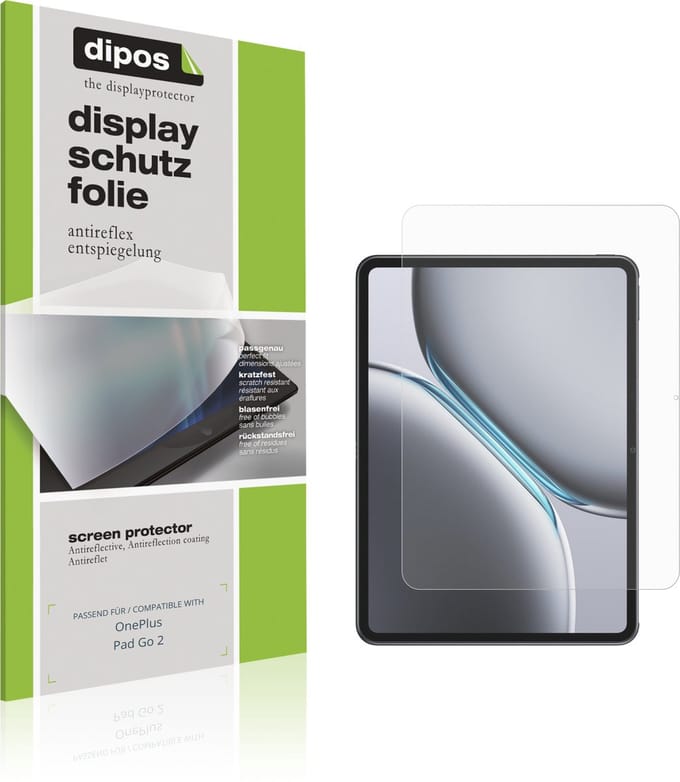 dipos – 2x Matte Beschermfolie geschikt voor OnePlus Pad Go 2 | Krasbestendige & antireflecterende Screenprotector Ultra-Thin