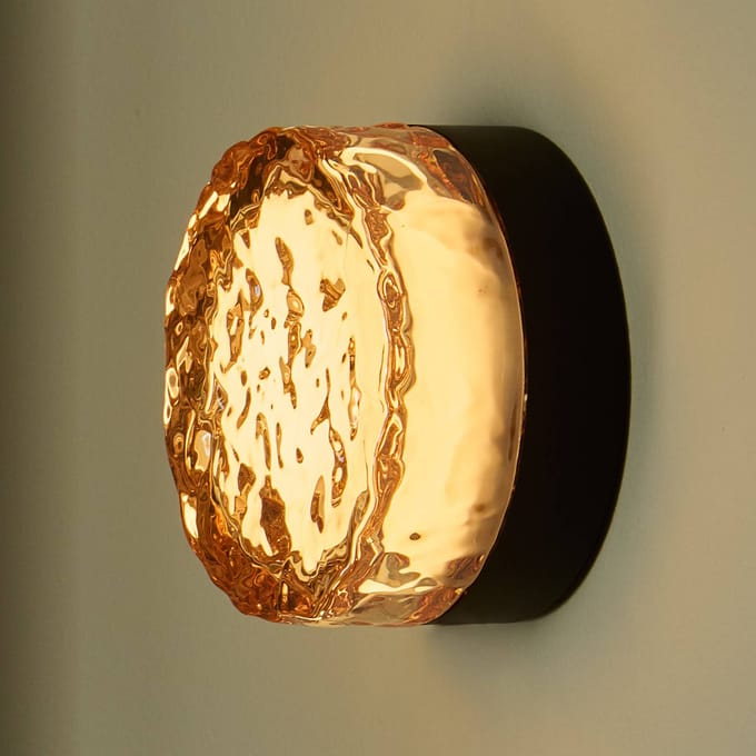 LOOM DESIGN LED wandlamp Otto Ice amber, 13 cm, CCT, IP65