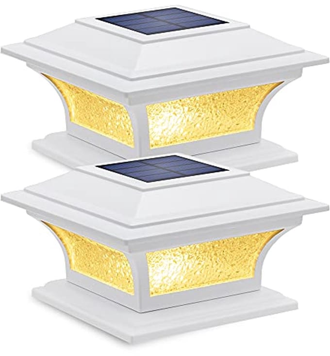 Solarverlichting tuin - Zonne-paallamp met glas en 2 modi voor buitengebruik