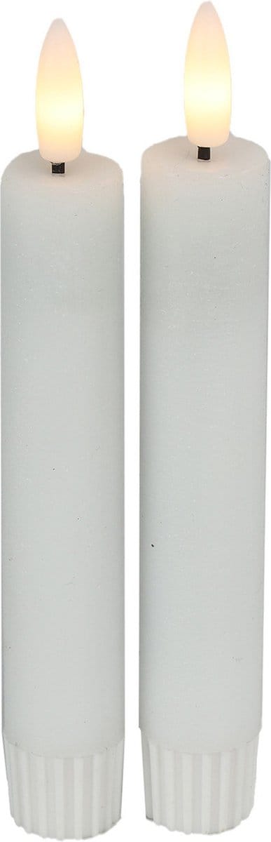 Countryfield Led dinerkaarsen - 2x st- wit -H15cm - afstandsbediening