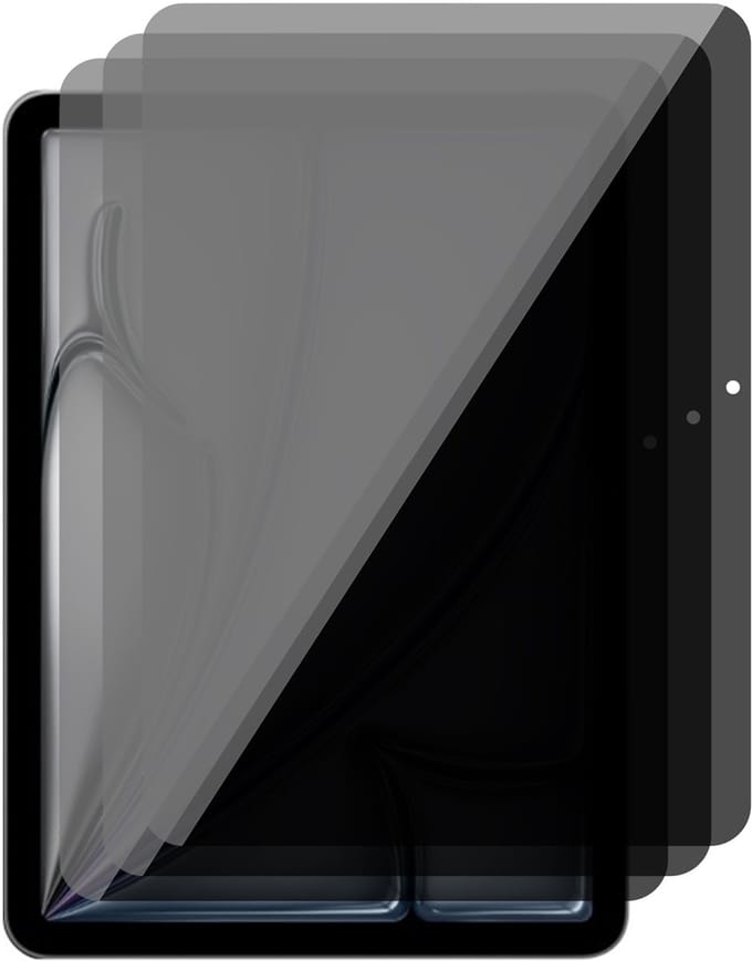 Privacy Screenprotector geschikt voor iPad Air 13 inch 2024 - 3x Volledig Dekkend Glas Screen Protector