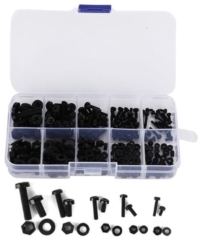 Dailygoody - Nylon Schroef Moer Wasmachine Assortiment - 270-delige