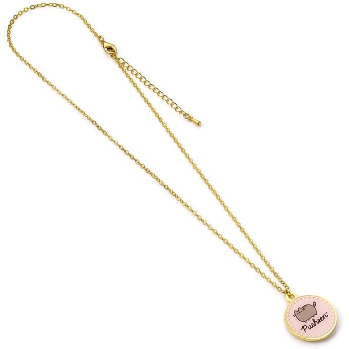 The Carat Shop - Pusheen de kat roze naam ketting
