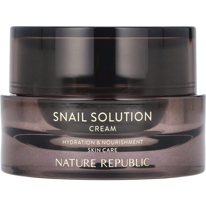 Nature Republic, Snail Solution, Crème, 1,75 fl oz (52 ml) black