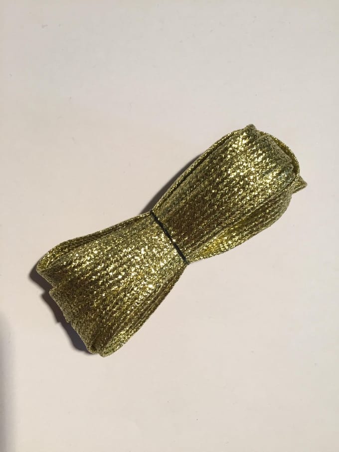Veter plat goud glitter 110cm