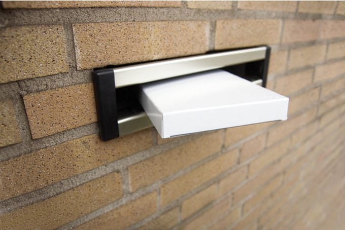 Raadhuis brievenbusdoos - 250x350x28mm - wit - 5 stuks