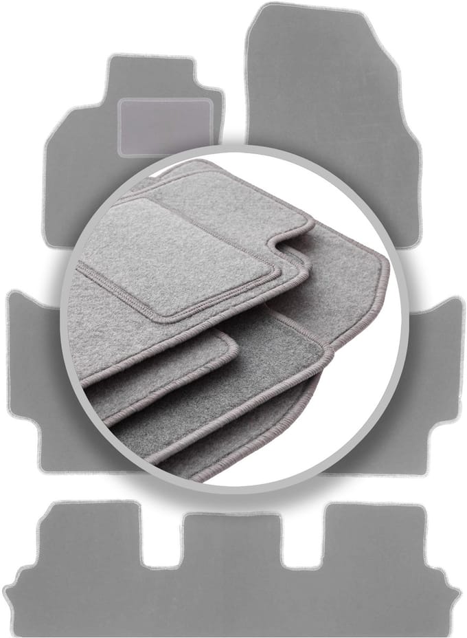 Automatten asgrijs voor: Renault Grand Scenic III 7-zits (2009-2015)