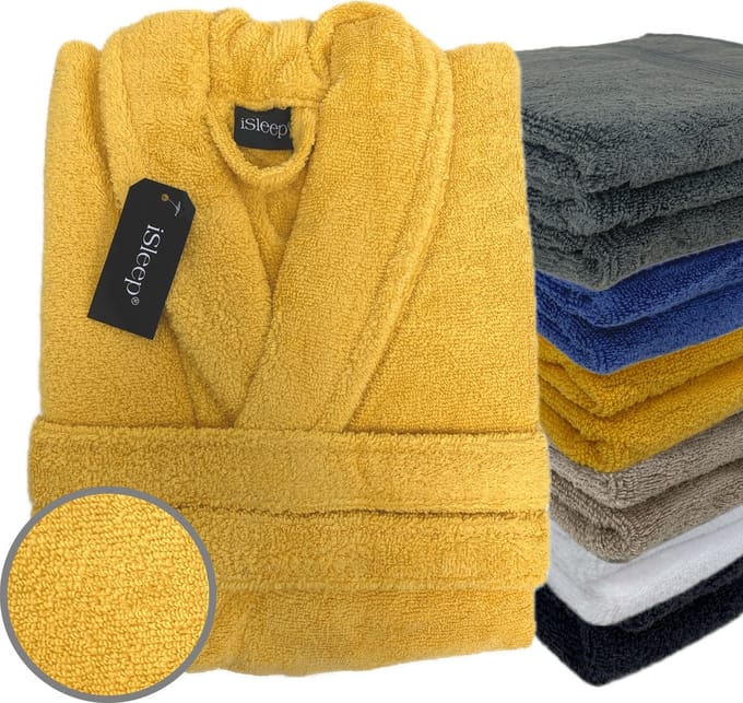 iSleep Terry Badjas - 100% Katoen - Unisex - Maat M - Oker