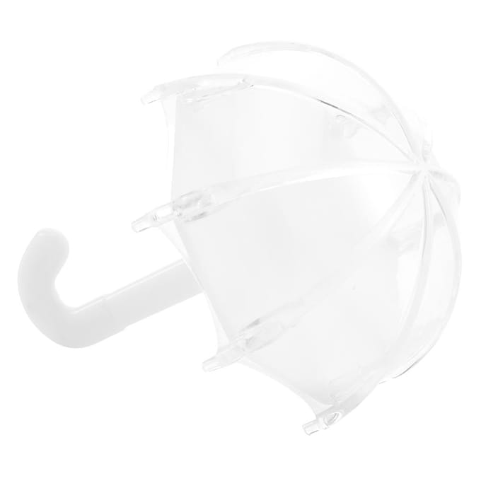 24 Stuks Innovatieve Parapluvorm Plastic Snoepdoos Container voor Bruiloft Baby Verjaardagsfeest Wit wit