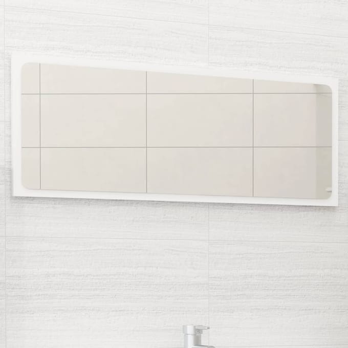 vidaXL - Badkamerspiegel - 90x1,5x37 - cm - spaanplaat - wit