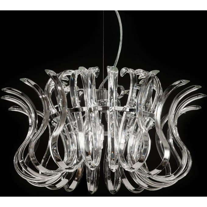 Metallux Doorsnede 50 cm - glazen hanglamp Wave