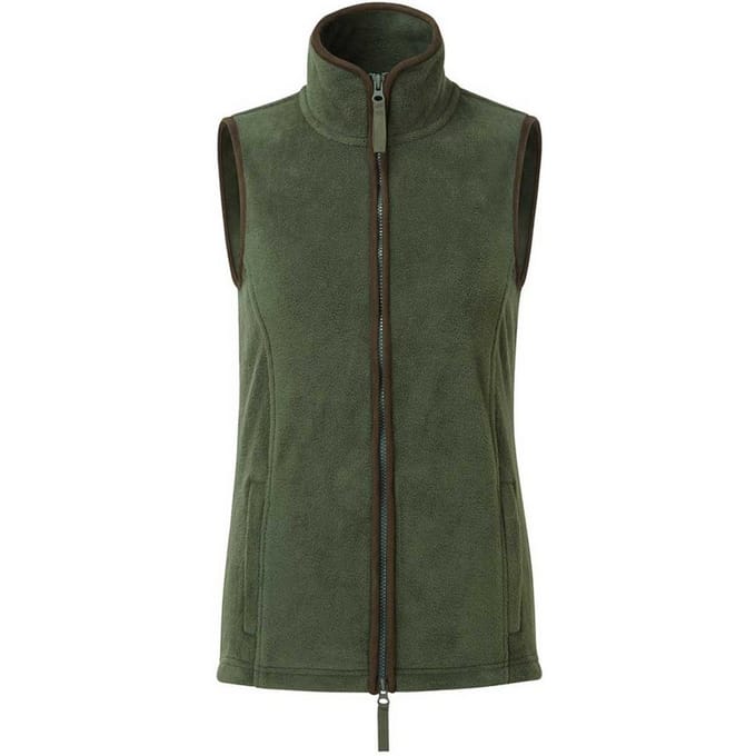 Premier Dames/dames Artisan Fleece Gilet (Mosgroen/bruin)