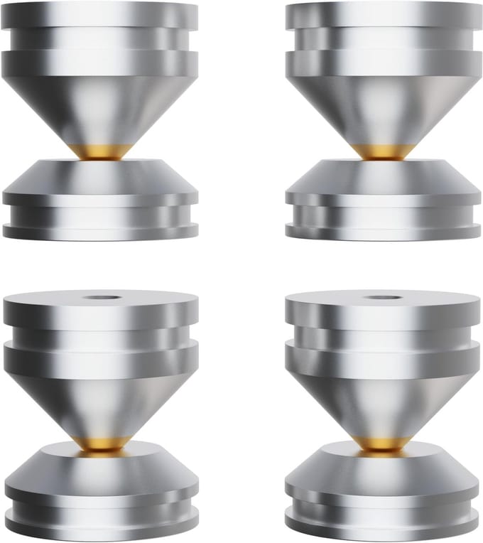 Hifi Luidsprekerspikes Aluminium Geluidsisolatie voor Luidsprekerstandaards