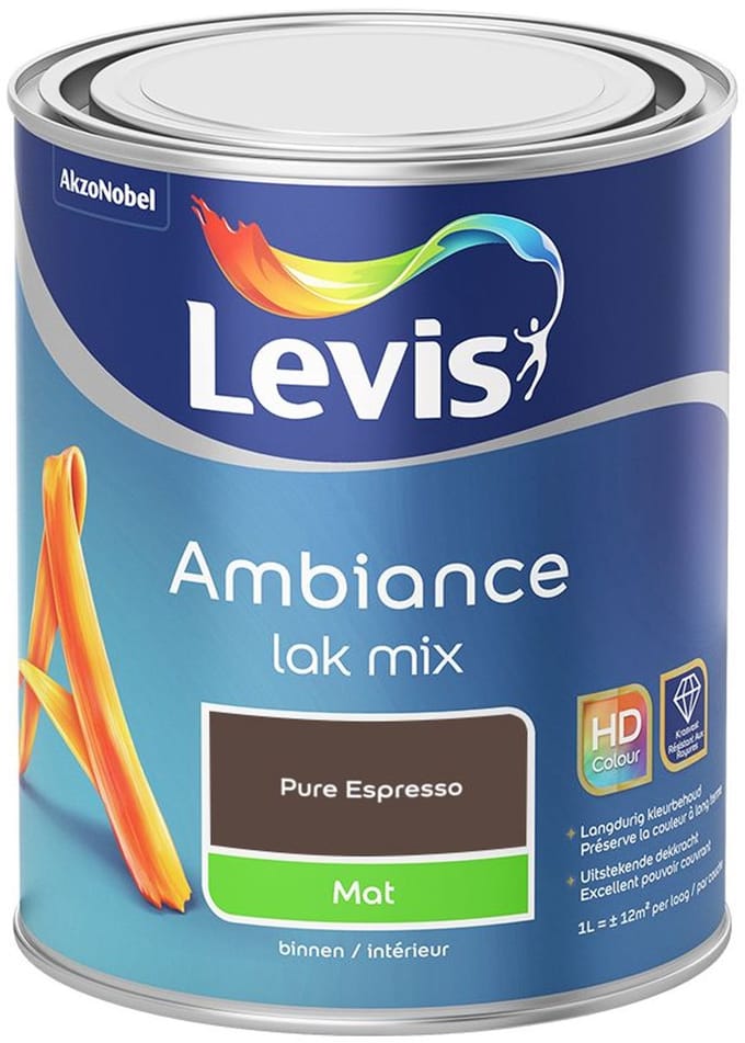 Levis - Ambiance Lak Mat Mix - Pure Espresso - Mengverf - 1 L